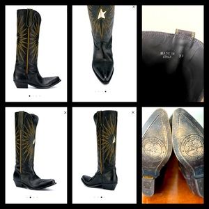 Golden Goose Wish Star Cowboy Boots